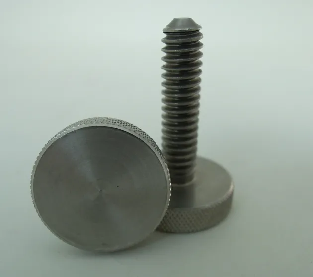 Knurled head thumb screw stainless steel