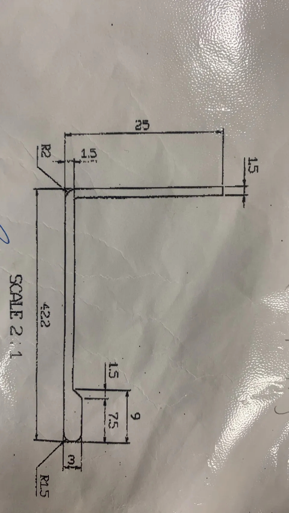 Ledge handles #JHA-2503 Dimension