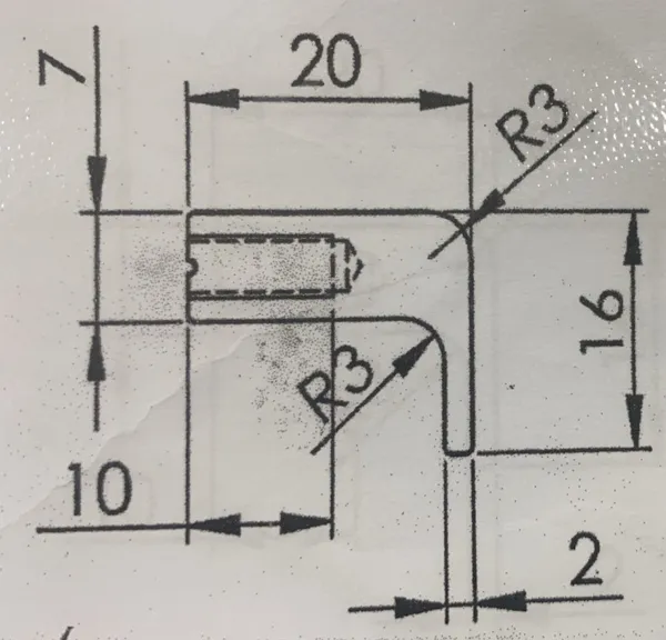 Ledge handles #JHA-2016 Dimension